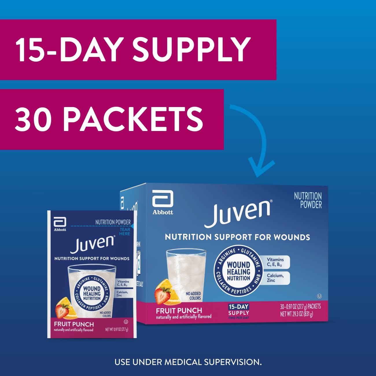 Juven Therapeutic Nutrition Drink Powder Including Collagen Peptides